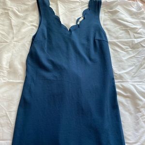 Blue scallop dress